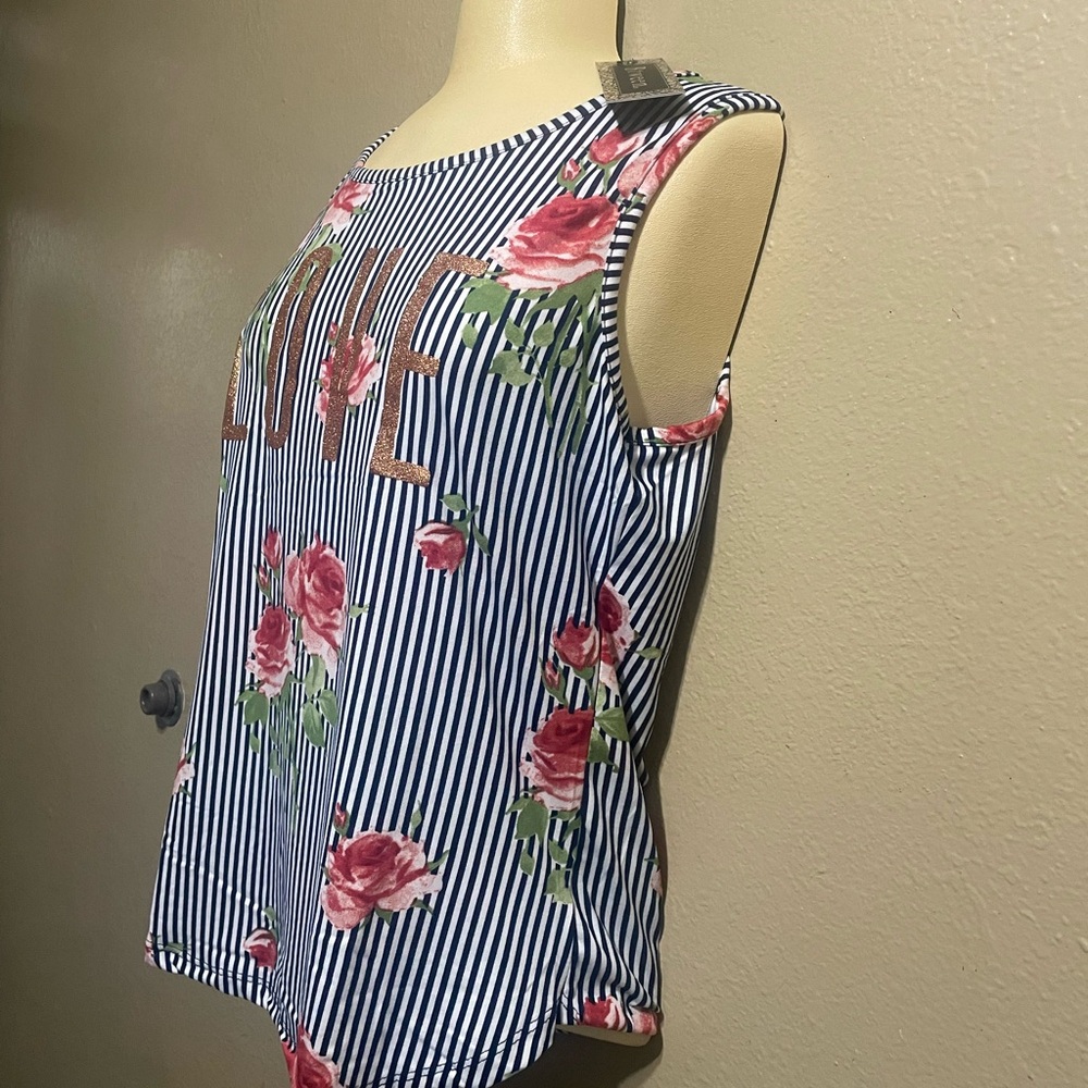 btween Blue and White Boxy Blouse Relaxed Fit New